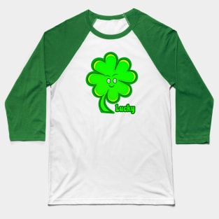 Lucky 4 Leaf Clover 1 Baseball T-Shirt